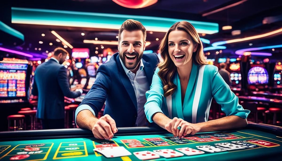မိုဘိုင်းဖုန်းပေါ်မှ Slots ဂိမ်း APP ကစားနေသောမြင်ကွင်း