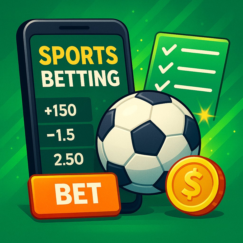 Sportsbook odds ဘုတ် bet slip ကြည့်နေသော မြင်ကွင်း